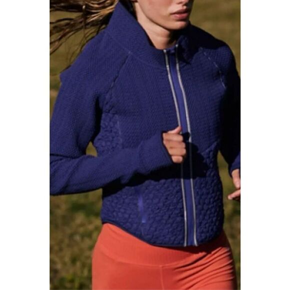 NWT Free People Movement Jacket Run Blue Size S